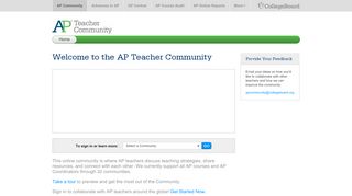 
                            7. Welcome - AP Teacher Communities