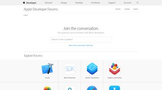 
                            6. Welcome |Apple Developer Forums