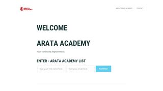 
                            9. Welcome - Arata Academy