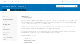 
                            3. Welcome—Business Analyst Web App | ArcGIS