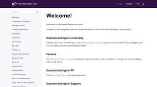 
                            8. Welcome! — ExpressionEngine 5.2.6 Documentation
