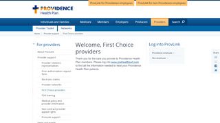 
                            6. Welcome First Choice Providers | Health Insurance for Employers ...