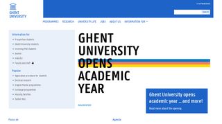 
                            1. Welcome — Ghent University