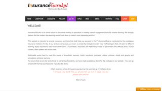 
                            4. Welcome! - InsuranceGurukul