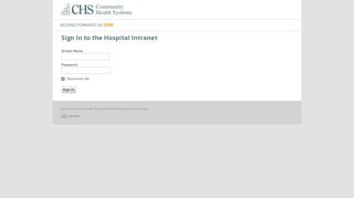 
                            4. Welcome - Intranet - Sign In to the Hospital Intranet