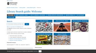 
                            2. Welcome - Library Search guide - Library guides at Monash ...