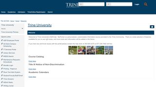 
                            4. Welcome - Main View | Home | Trine University