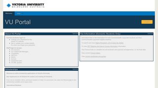
                            1. Welcome | MYVU portal | Victoria University