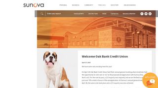
                            2. Welcome Oak Bank Credit Union - Sunova Credit Union