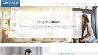 
                            2. Welcome Partner | Authorize.Net
