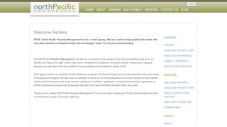 
                            1. Welcome Renters - North Pacific Property Management