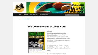 
                            2. Welcome to 8BallExpress.com! | 8 Ball Express