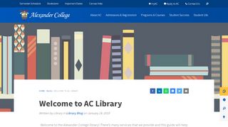 
                            2. Welcome to AC Library | Alexander College