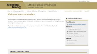 
                            1. Welcome to Accommodate | Office of Disability Services