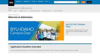 
                            8. Welcome to Admissions - byui.edu