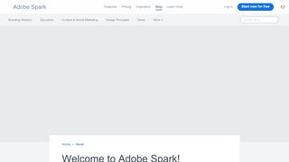 
                            6. Welcome to Adobe Spark! | Adobe Spark