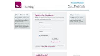 
                            8. Welcome to Alere Toxicology Services - Login