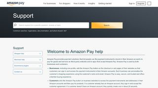 
                            3. Welcome to Amazon Pay help