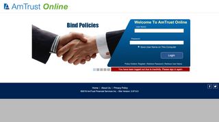 
                            4. Welcome To AmTrust Online