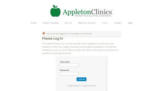 
                            2. Welcome to Appleton Clinics GJ, LLC's Patient Portal