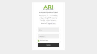 
                            6. Welcome to ARI's Logon Page! - MyAccount.arinet.com