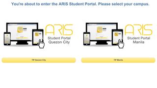 
                            3. Welcome to ARIS Student Portal - web.tip.edu.ph