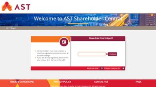 
                            6. Welcome to AST Shareholder Central - us.astfinancial.com