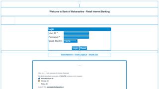 
                            1. Welcome to Bank of Maharashtra - Retail Internet Banking