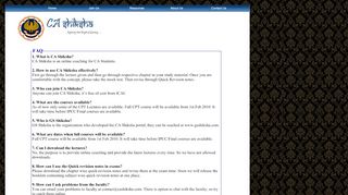 
                            6. Welcome to CA Shiksha, Online CA Coaching - FAQ