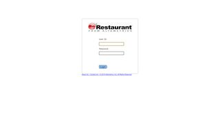 
                            1. Welcome to eRestaurant From Altametrics