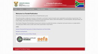 
                            5. Welcome to eTenderPublication | National Treasury eTender