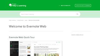 
                            4. Welcome to Evernote Web – Evernote Help & Learning