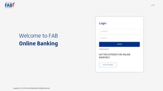 
                            1. Welcome to FAB - online.bankfab.com