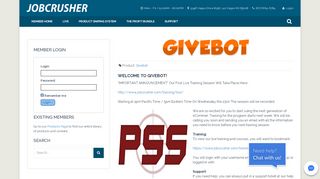 
                            5. Welcome to Givebot! – Job Crusher Training