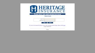 
                            2. Welcome to Heritage Property Insurance Corporation - Please enter ...