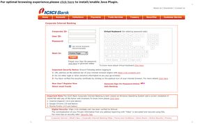 
                            10. Welcome to ICICI Bank : Corporate Internet Banking. Start ...