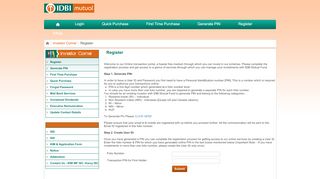 
                            3. Welcome to IDBI Mutual Fund