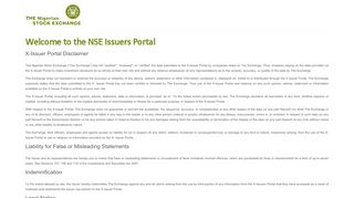 
                            4. Welcome to Issuers Portal - The Nigerian Stock Exchange