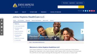 
                            1. Welcome to Johns Hopkins HealthCare LLC - Johns Hopkins Medicine