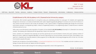 
                            8. Welcome to K L University