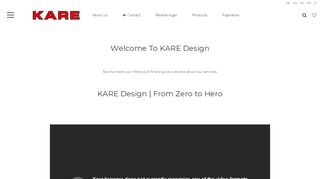 
                            2. Welcome To KARE Design - KARE B2B