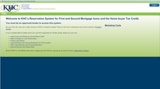 
                            1. Welcome to KHC's Reservation System for First and Second Mortgage ...