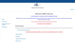 
                            7. Welcome to MRA e-Services - eFiling 2017-2018