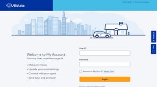 
                            8. Welcome to My Account - Allstate