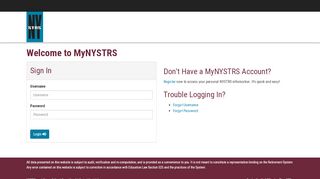 
                            1. Welcome to MyNYSTRS - secure.nystrs.org