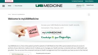 
                            1. Welcome to myUABMedicine - UAB Medicine
