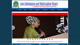 
                            5. Welcome to Official Website of J.A.M.B Nigeria - jamb.gov.ng