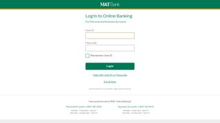 
                            1. Welcome to Online Banking | M&T Bank