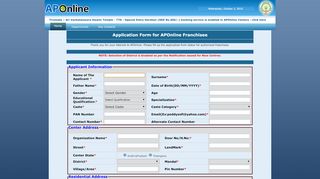 
                            2. Welcome to Online Registration - APOnline