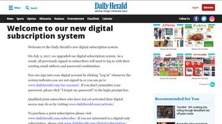 
                            2. Welcome to our new digital subscription system - Daily Herald